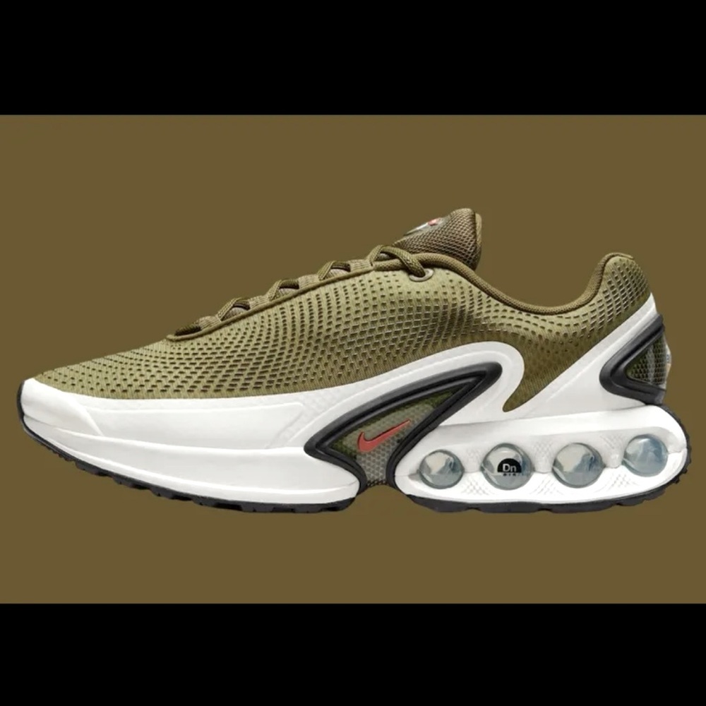 Nike Air Max DN Olive Red Black White Shoes DV3337 300 Men Size 20 Running Shoes